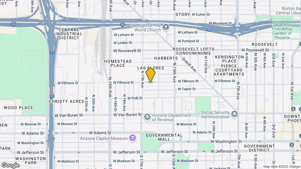 1625 W Fillmore St Map and Location Details