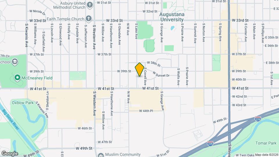 4 Bedroom, 2 Bath Home in Sioux Falls Map and Location Details