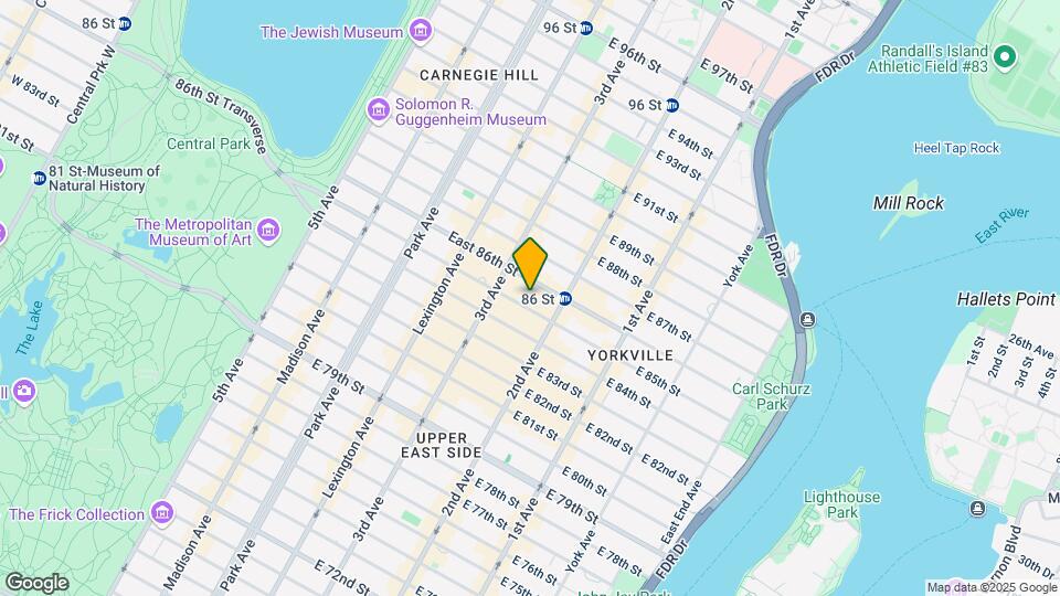 225 East 85th Street- 1 Month Free Map and Location Details