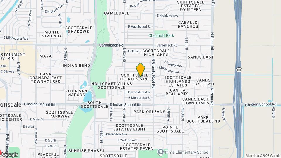 8302 E Heatherbrae Ave Map and Location Details