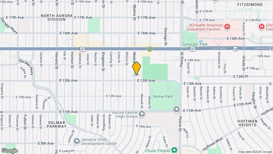 1310 Moline St Map and Location Details