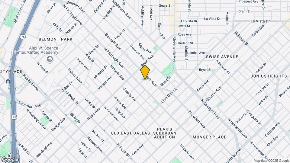 4916 San Jacinto St Map and Location Details