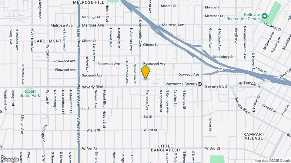 319 N Mariposa Ave Mapa y Detalles de la Ubicación