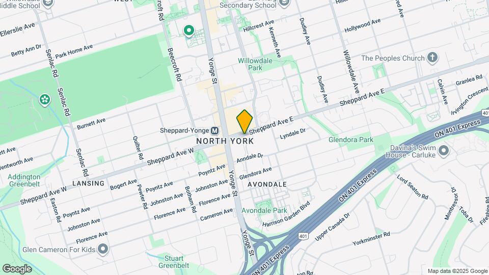 23 Sheppard Ave E Map and Location Details