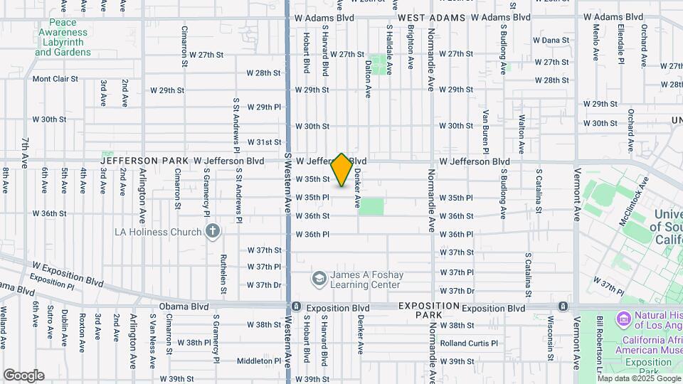 1585 W 35th Pl Map and Location Details