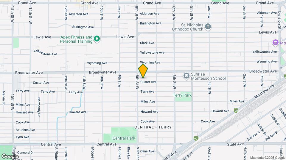 739 Custer Ave Map and Location Details