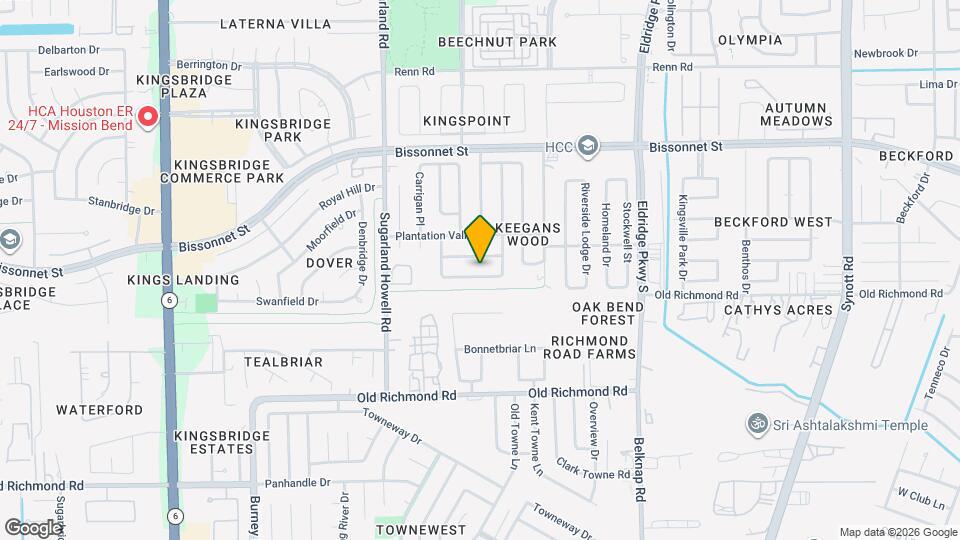 13916 Bonnercrest Dr, Unit 410 Map and Location Details