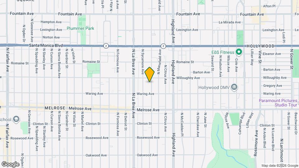 839 N Orange Dr, Unit Rafstman House in Hollyw Map and Location Details