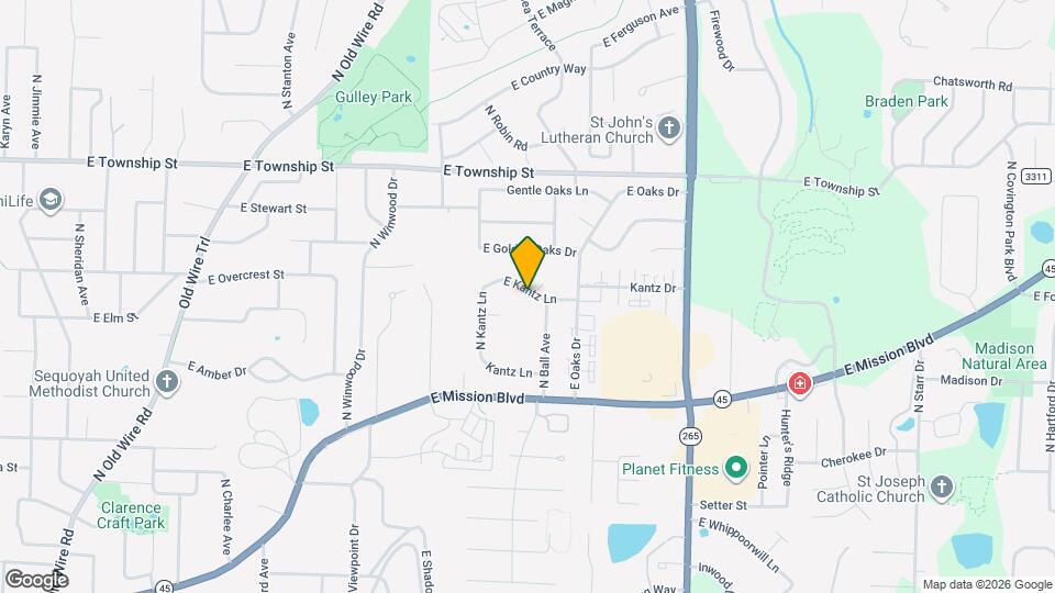 2323 E Kantz Ln Map and Location Details