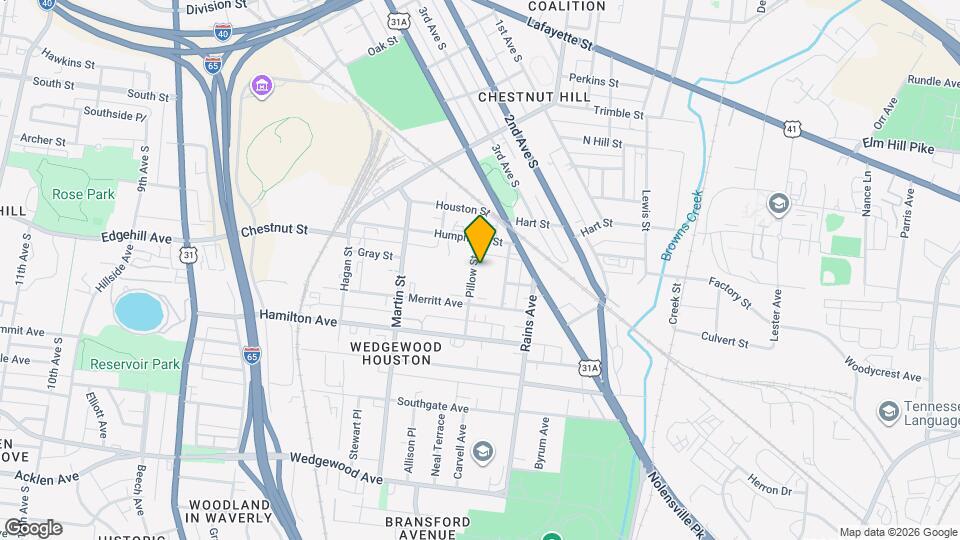 1306 Pillow St Map and Location Details