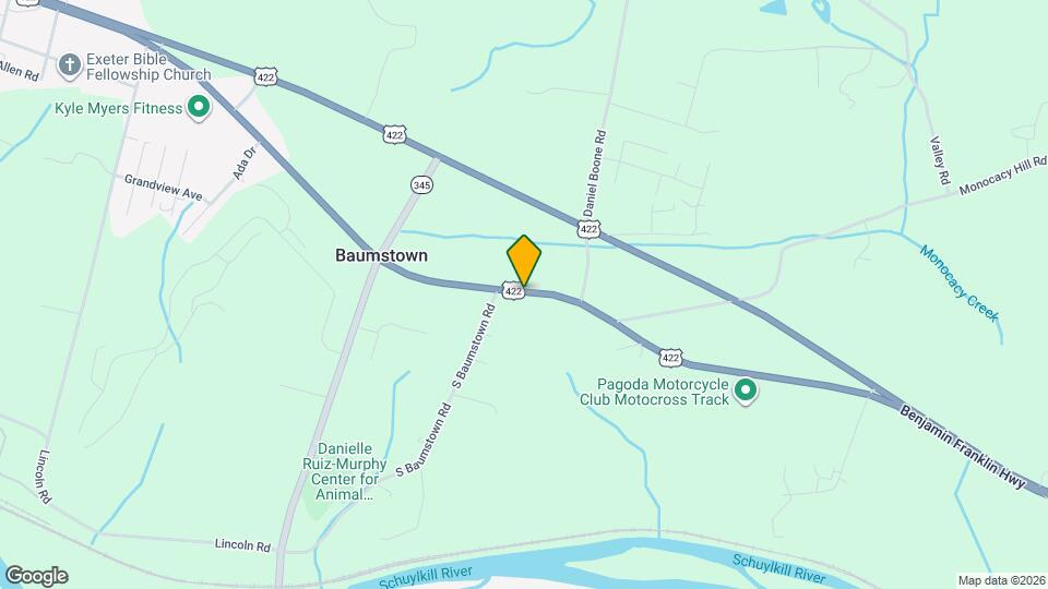 340 E Baumstown Rd Map and Location Details