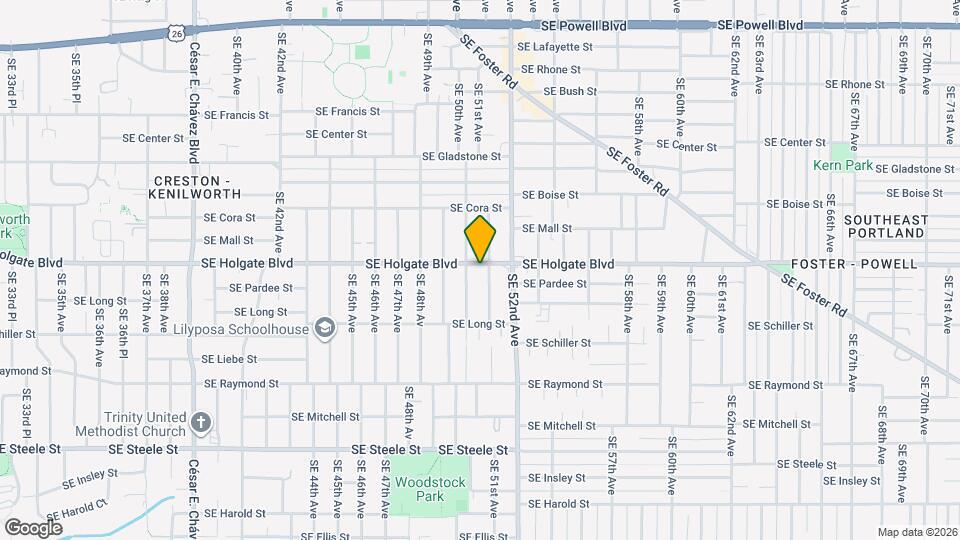 5022 SE Holgate Blvd Map and Location Details