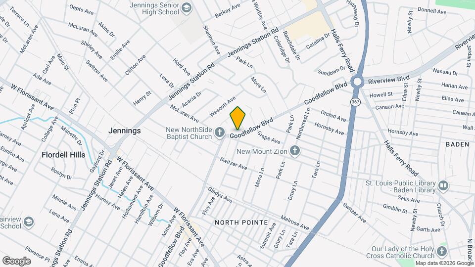 8721 Goodfellow Blvd Mapa y Detalles de la Ubicación