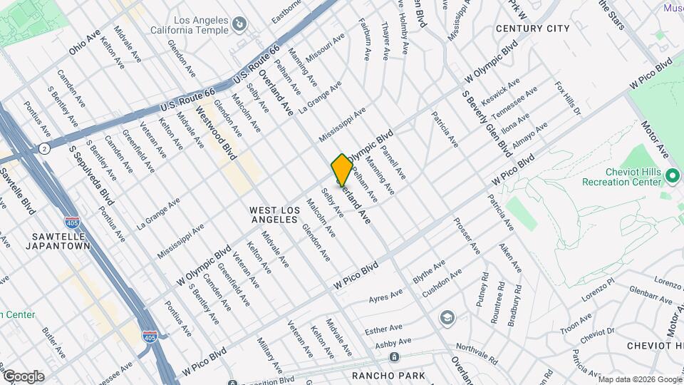 2231 Overland Ave Map and Location Details