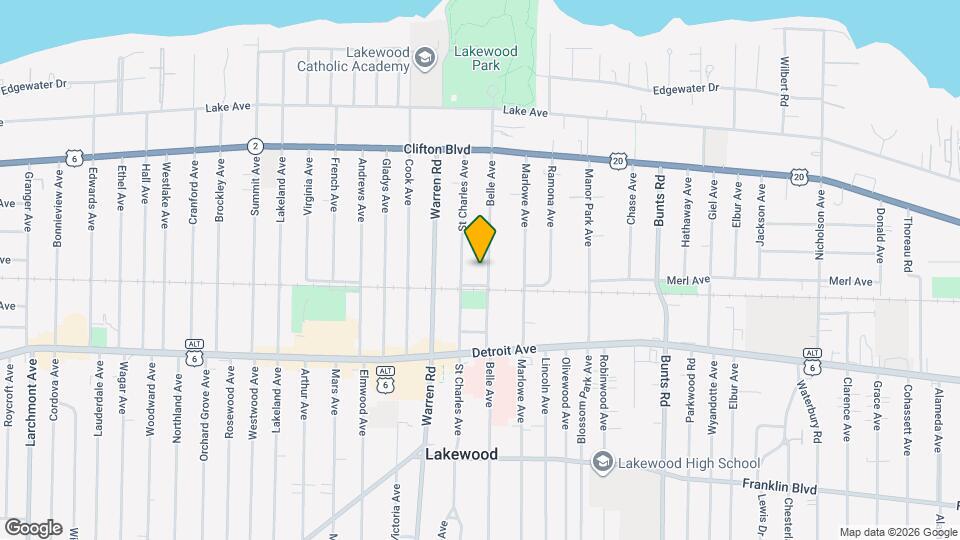 1306 Belle Ave, Unit Belle Down Map and Location Details