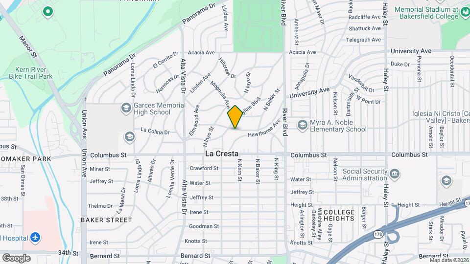 621 Skyline Ave Map and Location Details