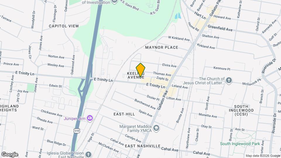 1043 E Trinity Ln Map and Location Details