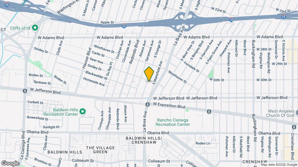 2906 S Orange Dr-Unit -2906 1/2 Map and Location Details