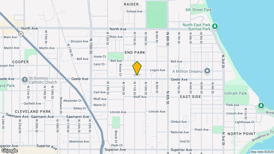 1032 Geele Ave Mapa y Detalles de la Ubicación