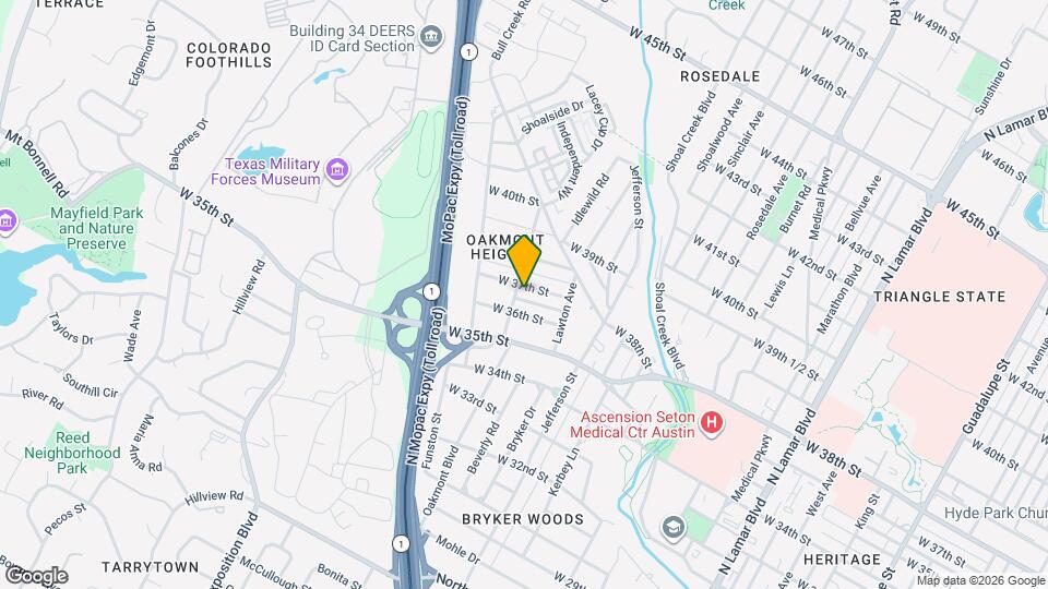 1821 W 37th St Map and Location Details