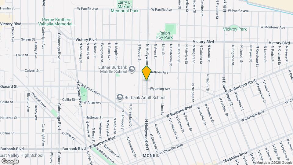 1739 N Hollywood Way, Unit 1739 Map and Location Details