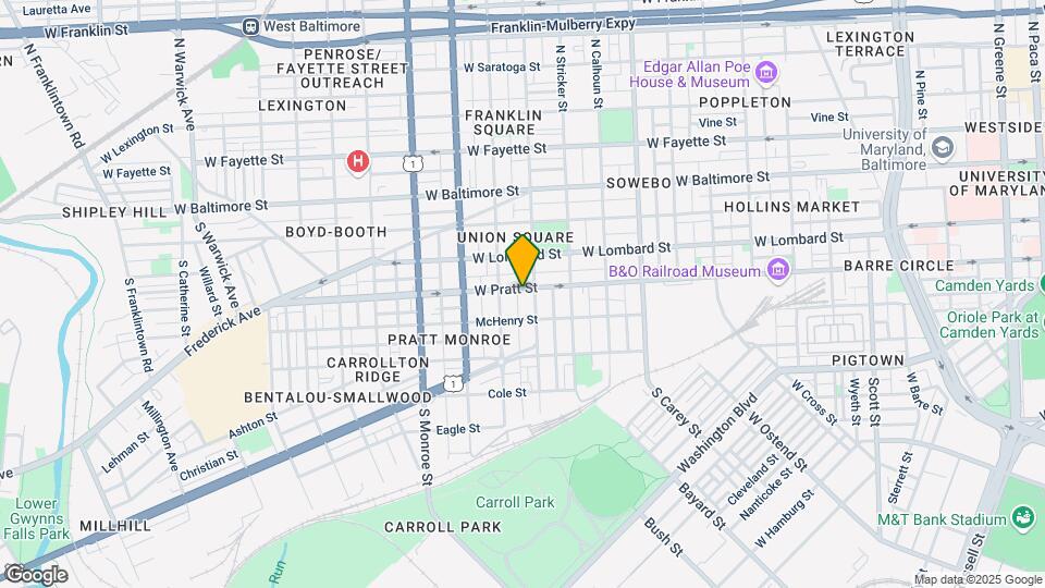 1605 W Pratt St Mapa y Detalles de la Ubicación