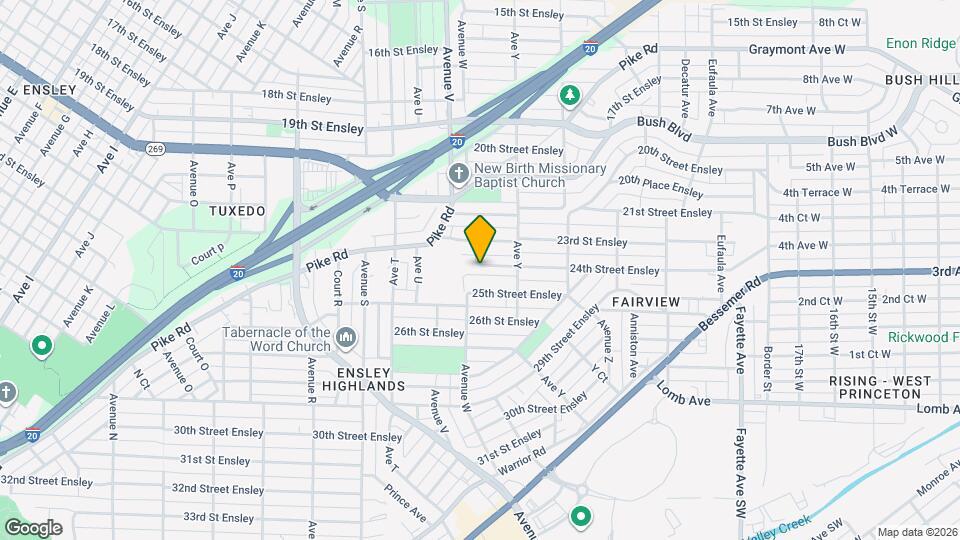 2301 24th Street Ensley Map and Location Details