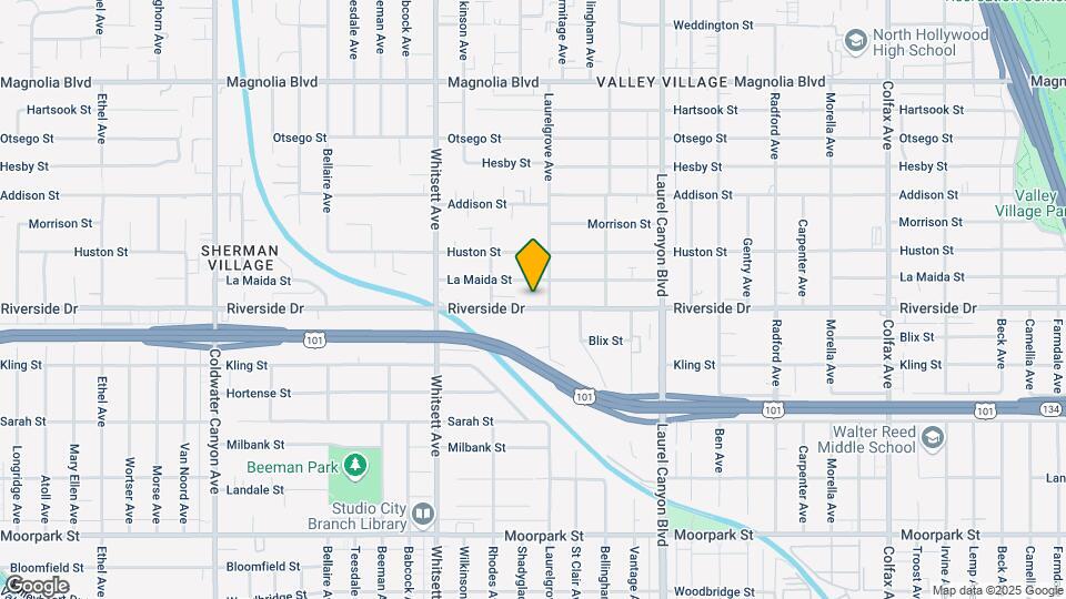 12321 Riverside Dr Mapa y Detalles de la Ubicación