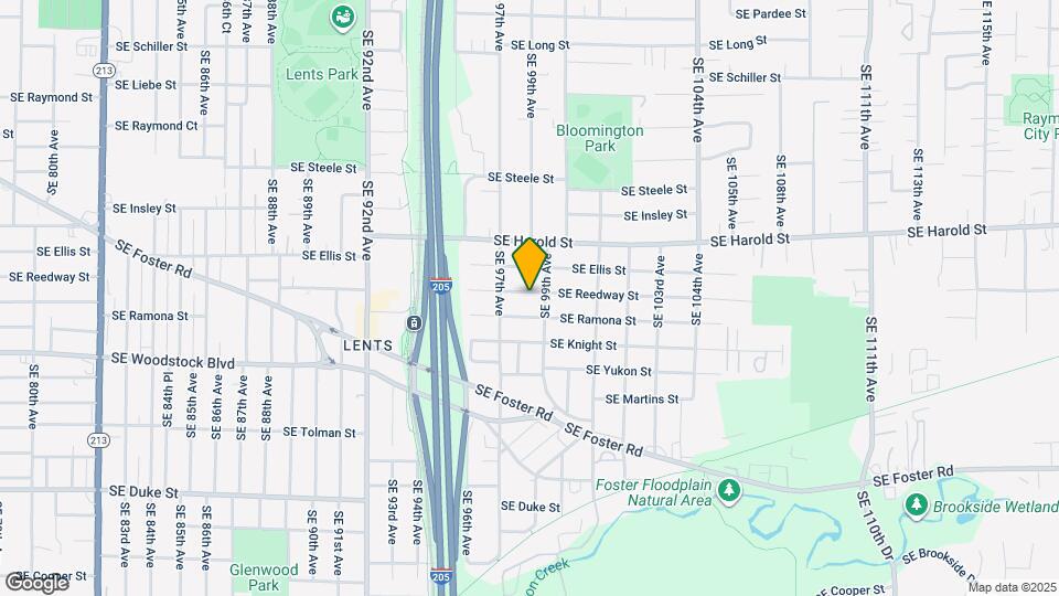 9812 SE Reedway St Map and Location Details
