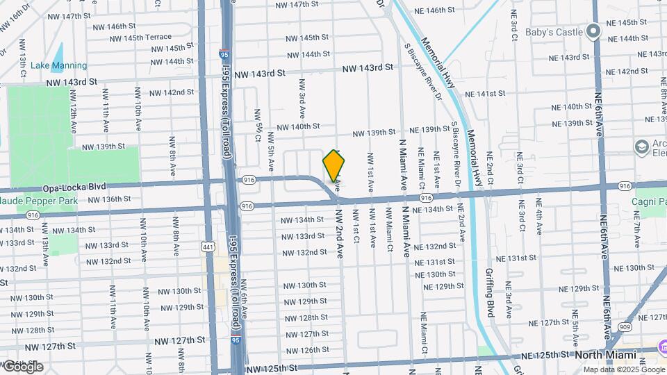 13560 NW 2nd Ave Map and Location Details