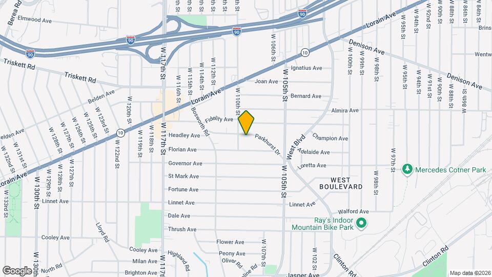 10903 Parkhurst Dr Map and Location Details