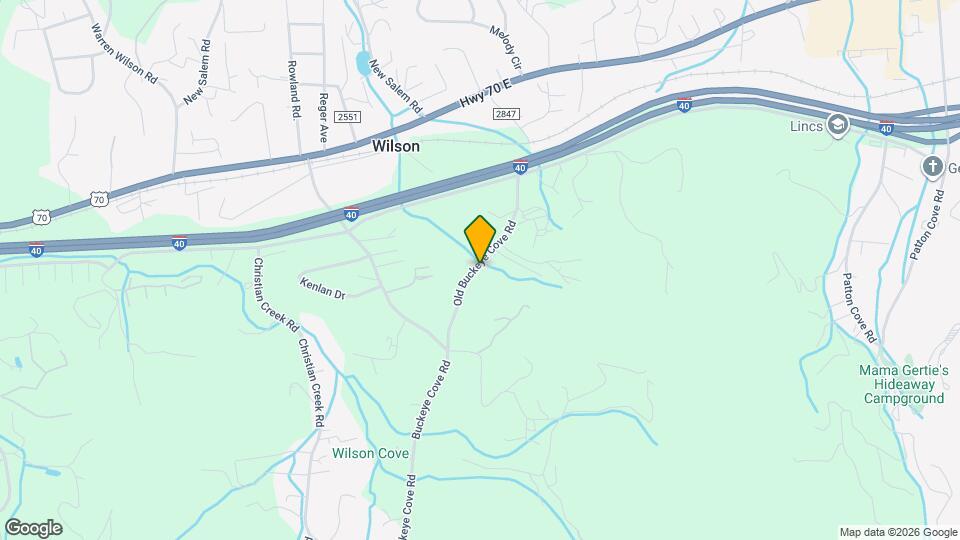 418 Old Buckeye Cove Rd Map and Location Details