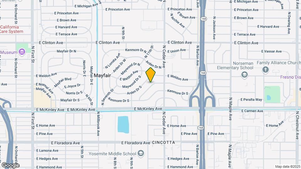 4125 E Brentwood Ave Map and Location Details
