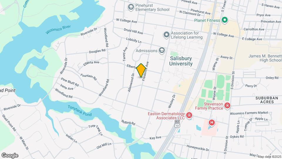 1306 Frederick Ave Map and Location Details