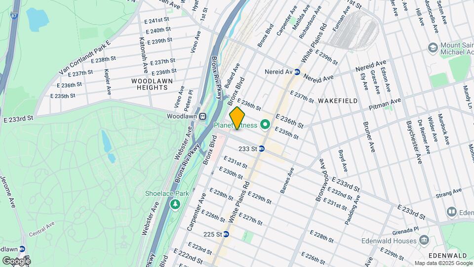 635 E 233rd St Mapa y Detalles de la Ubicación