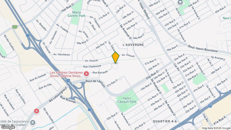 5950 De Vinoy Av Map and Location Details