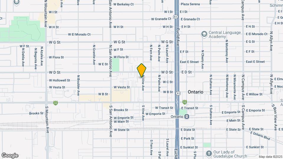 313 N Vine Ave Map and Location Details
