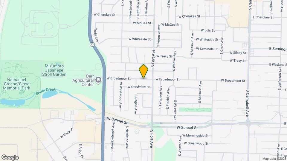 1336 W Broadmoor St Map and Location Details