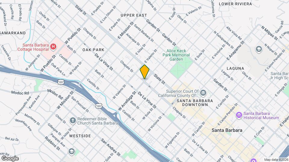 W. Arrellaga/Chapala St Mapa y Detalles de la Ubicación