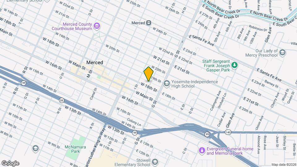1821 H St Map and Location Details