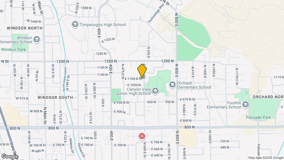 590 E 1090 N Map and Location Details