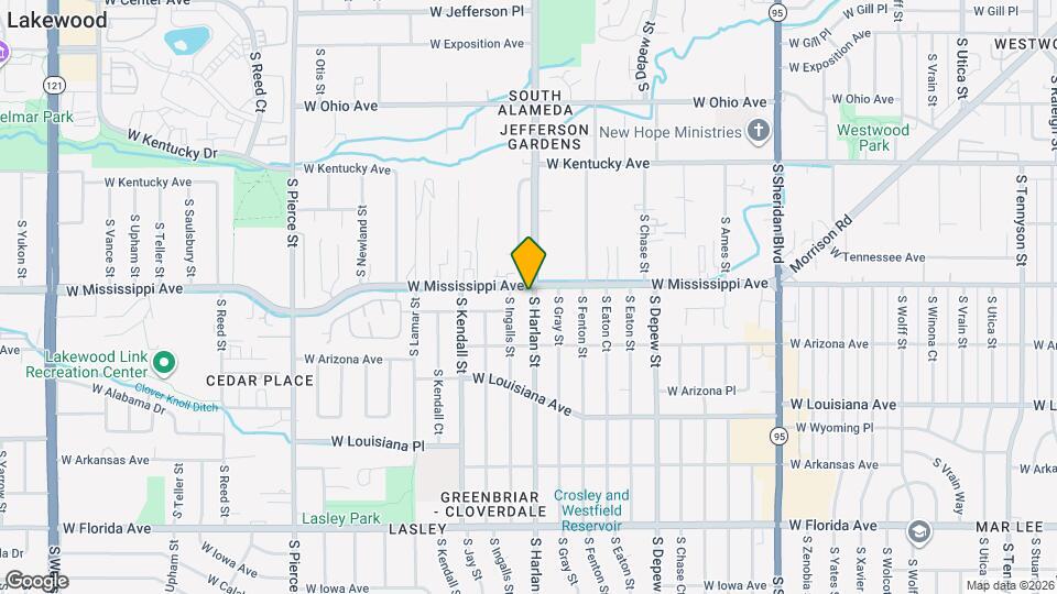 1115 S Harlan St Mapa y Detalles de la Ubicación