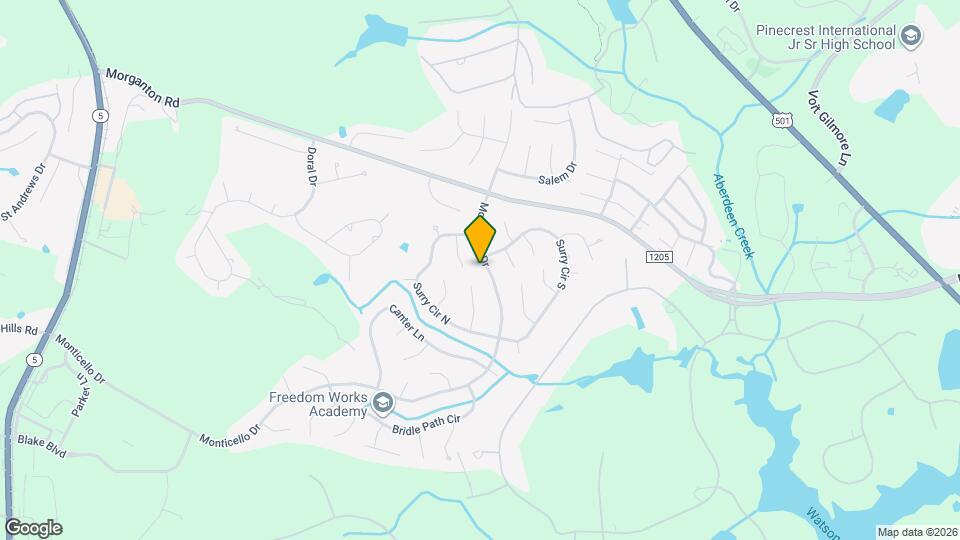 1245 Monticello Dr Map and Location Details