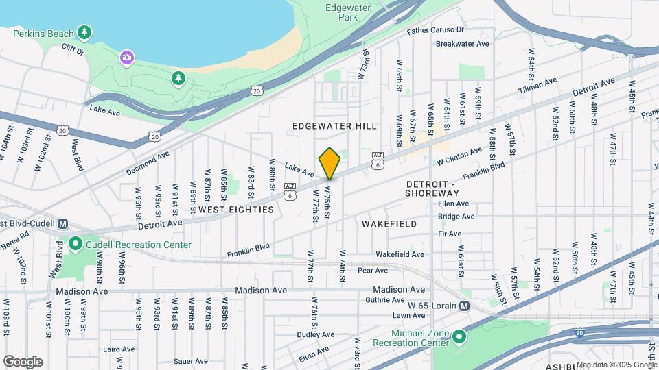 1401 W 75th St Map and Location Details