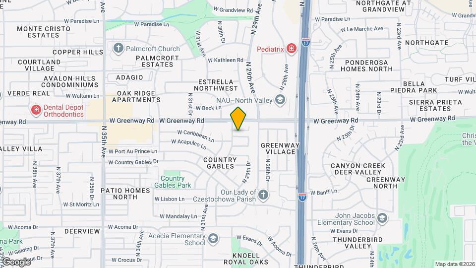 2932 W Caribbean Ln Map and Location Details