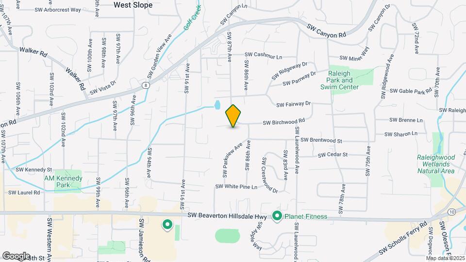 8740 SW Birchwood Rd Map and Location Details