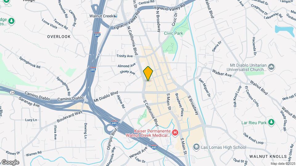 1380 N California Blvd Map and Location Details