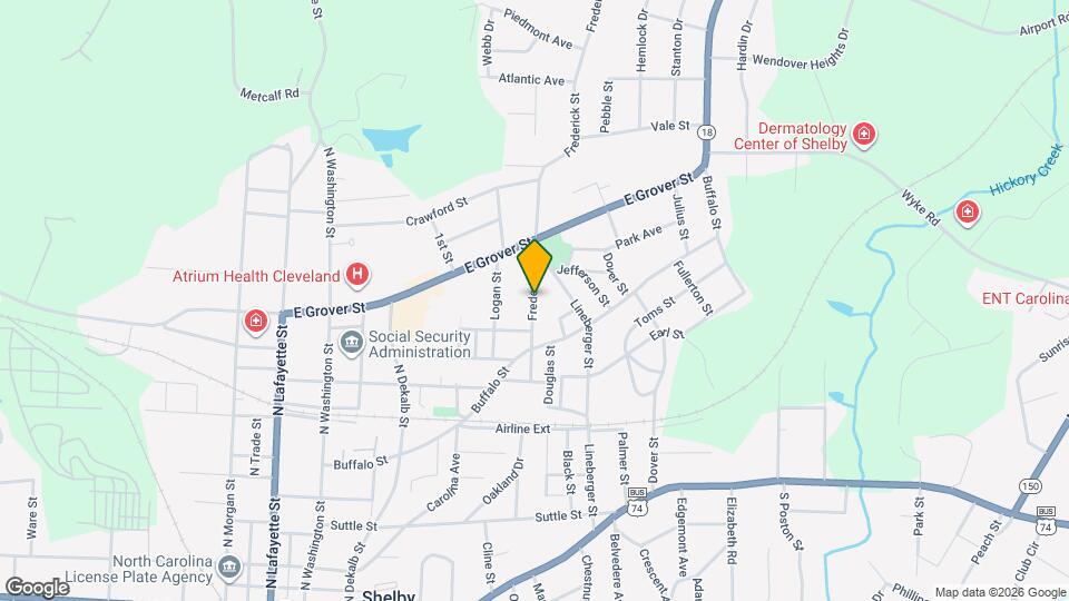 818 Frederick St Map and Location Details