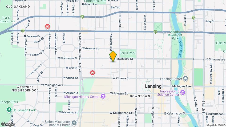 314-316 N Sycamore St Map and Location Details
