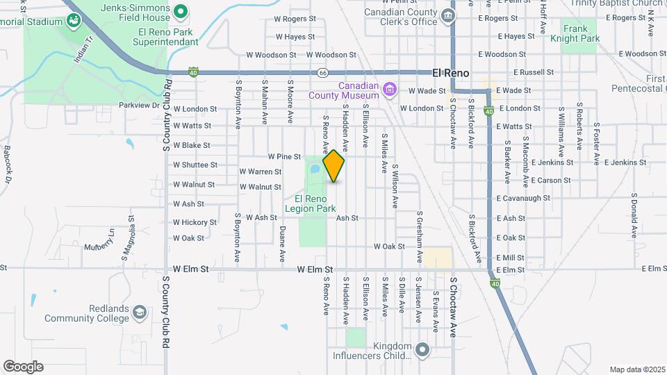 703 S Reno Ave Map and Location Details